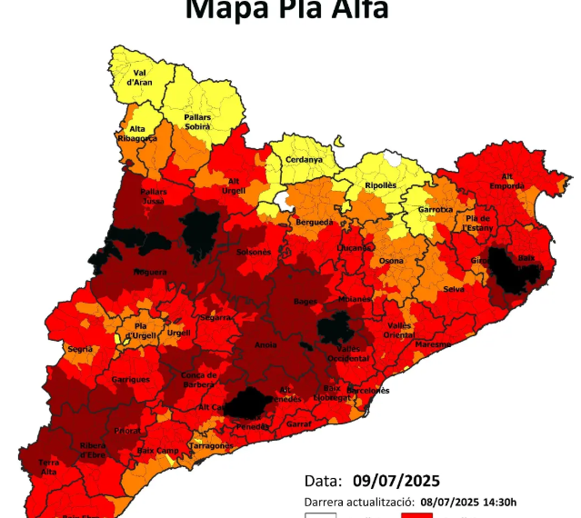 ACTUALITZACIÓ D’ACTIVITATS SUSPESES PER L’EPISODI DE CALOR EXTREMA I EL RISC D’INCENDI