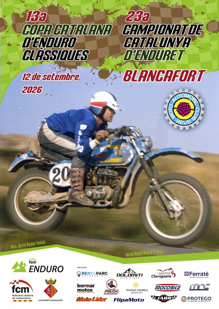 CANVI EN EL TERMINI D’INSCRIPCIÓ DE L’ENDURET I ENDURO CLÀSSIC DE BLANCAFORT